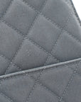 Canvas Quilted Medium CHNL 25 Handbag Dark Blue