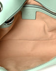 Calfskin Matelasse Small GG Marmont Shoulder Bag Water Green