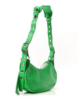Agneau Arena Le Cagole Shoulder Bag XS Vivid Green