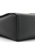 Coated Canvas Calfskin Vintage Check Medium Note Crossbody Bag Black