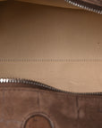 Suede Crocodile Embossed Le Turismo Dark Brown
