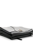 Vitello Soft Chain Flap Bag Black