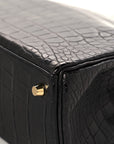 Matte Alligator Kelly Retourne 28 Black