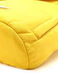 Re-Nylon Vitello Metal Triangle Logo Sling Backpack Giallo
