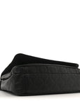 Calfskin Embossed Medusa Messenger Bag Black