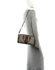 GG Supreme Monogram Web Medium Ophidia Boston Brown