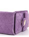 Suede Quilted Mini CHNL 25 Handbag Purple