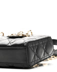 Lambskin Cannage Small Lady D-Joy Black