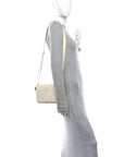 Patent Maxi Intrecciato Cassette Crossbody Bag White