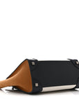 Baby Grained Calfskin Nubuck Micro Tri-Color Luggage White