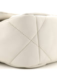Goatskin Quilted Medium CHNL 19 Flap White