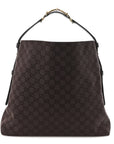 GG Supreme Monogram Large Beatrix Tote Dark Brown