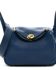 Taurillon Clemence Mini Lindy 20 Deep Bleu