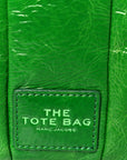 Shiny Crinkled Calfskin Mini The Tote Bag Fern Green