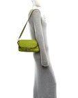 Nappa FF 1974 Embossed Baguette Wasabi