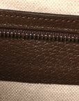 GG Supreme Monogram Textured Dollar Calfskin Web Ophidia Wristlet Shoulder Bag Beige Ebony New Acero