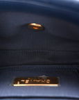 Goatskin Quilted CHNL 19 Waist Bag Dark Blue