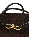 Suede Intrecciato Medium Andiamo Shoulder Bag Fondant