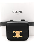 Shiny Calfskin Mini Claude Belt Bag 75 30 Black