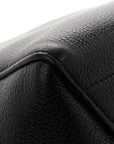 Soft Grained Calfskin Sangle Bucket Bag Black