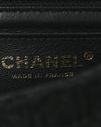 Tweed Quilted Mini Rectangular Flap Black