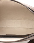 GG Supreme Monogram Textured Dollar Calfskin Web Ophidia Wristlet Shoulder Bag Beige Ebony New Acero