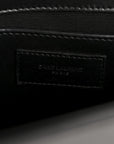 Calfskin Medium Heart Bolts Monogram Kate Satchel Black