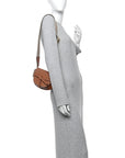 Calfskin Jacquard Mini Gate Dual Bag Tan