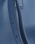 Saffiano Small Galleria Double Zip Tote Cobalto