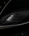 Grained Calfskin Embossed Python Small Sac De Jour Black