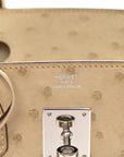 Ostrich Birkin 30 Parchemin