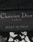 Canvas Embroidered Mesh Macrame Medium Toile de Jouy Soleil Book Tote Black