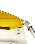 Nubuck Crystal Catalan Mirror Nano Maxi Buckle Baguette Charm Pietra Argento