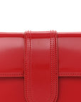 Glazed Calfskin Le Bambino Long Red