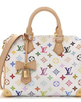 LV X TM Monogram Multicolor Speedy Bandouliere 25 White