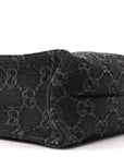 Denim GG Monogram Calfskin Mini Ophidia Tote Bag Black