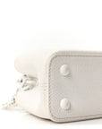 Taurillon Capucines East West Mini Optic White