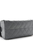 Caviar Quilted Small CHNL 25 Handbag Dark Grey