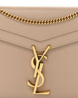 Grain De Poudre Monogram Cassandra Chain Wallet Dark Beige