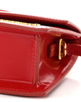 Glazed Calfskin Le Bambino Long Red