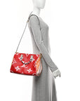 Monogram Giant Speedy Bandouliere 30 Rouge