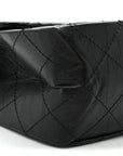 Aged Calfskin Quilted 2.55 Reissue 227 Flap Black