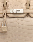 Matte Niloticus Crocodile Birkin 30 Parchemin