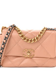 Lambskin Quilted Medium CHNL 19 Flap Beige