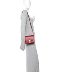 Box Calfskin Small Classic Box Flap Bag Red