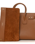 Grained Calfskin Small Sac De Jour Saddle Brown