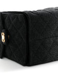 Washed Denim Quilted Small CHNL 25 Handbag Black