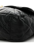 Goatskin Quilted Maxi CHNL 19 Flap Black