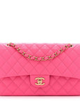 Caviar Quilted Medium Double Flap Pink