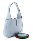 Grained Calfskin Web Medium Jackie 1961 Hobo Light Blue